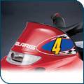 120 XC Solid Red Low Windshield