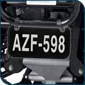 ATV Black License Plate